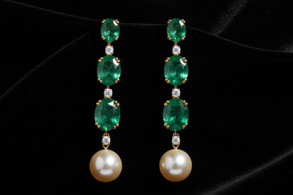 Diamond hangings danglers Polki Earrings Cocktail Earrings Diamond Studs Diamond Earrings Simple Studs Pearl Studs 925 Silver Earrings Silver Jewelry - SHABURIS