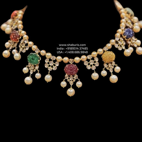 Diamond necklace silver necklace 925 silver with 22k gold plated - SHABURIS