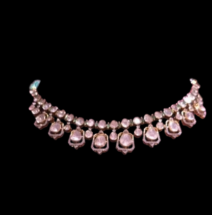 Cocktail Necklace Pearl necklace Polki Necklace Diamond Necklace Bridal necklace 925 silver jewelry Silver Necklace Cocktail Necklace - SHABURIS