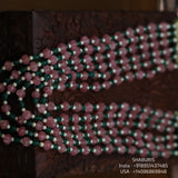 Multi Color beads beaded mala pure gems gold jewelry designs indian pure silver jewelry bead necklace statement jewelry SHABURIS