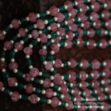 Multi Color beads beaded mala pure gems gold jewelry designs indian pure silver jewelry bead necklace statement jewelry SHABURIS