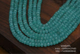 Melon Emerald beads beaded mala pure gems gold jewelry designs indian pure silver jewelry bead necklace statement jewelry SHABURIS
