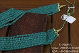 Melon Emerald beads beaded mala pure gems gold jewelry designs indian pure silver jewelry bead necklace statement jewelry SHABURIS