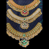 Tussi necklace wedding jewelry silver necklace 925 silver with 22k gold plated - SHABURIS