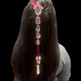 Silver jada wedding jewelry silver hair accessories 925 silver with 22k gold plated - SHABURIS