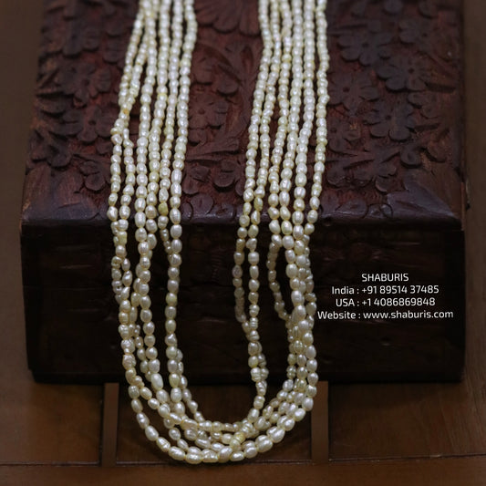 Rice pearls Bead Necklace SHABURIS