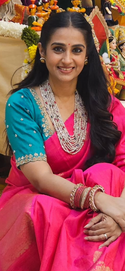 Laya Necklace wedding jewelry silver necklace 925 silver with 22k gold plated - SHABURIS