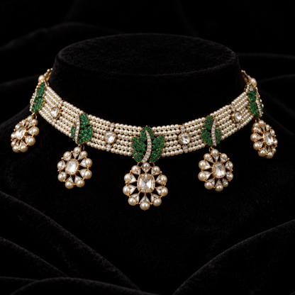 Cocktail necklace wedding jewelry silver necklace 925 silver with 22k gold plated - SHABURIS