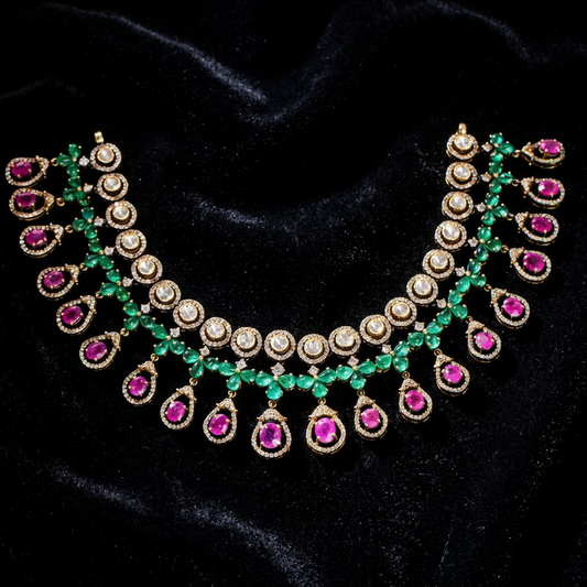 Victorian Necklace Pure Silver jewelry Indian 925 Silver Necklace-SHABURIS