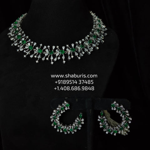 Cocktail necklace diamond Jewelry necklace Pearl necklace statement jewelry silver necklace 925 silver with 22k gold plated - SHABURIS