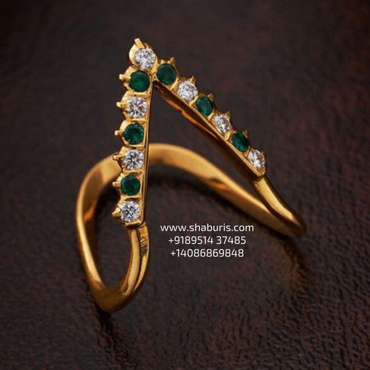 Kalyanam Vanki  Ring wedding jewelry silver necklace 925 silver with 22k gold plated - SHABURIS