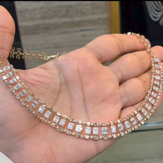 Cocktail Necklace Diamond Necklace destination jewelry rubies emeralds bridal diamond necklace indian jewelry designs silver jewelry wedding jewelry - SHABURIS