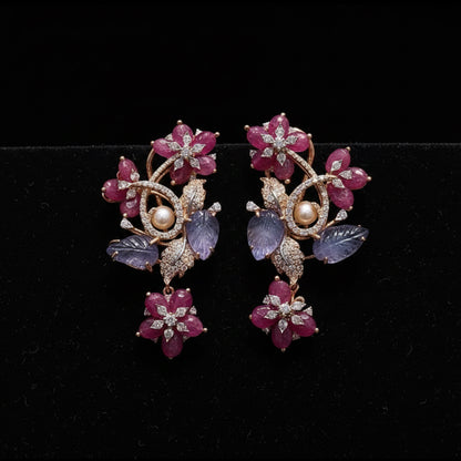 Polki Studs Polki Earrings Cocktail Earrings Diamond Studs Diamond Earrings Simple Studs Pearl Studs 925 Silver Earrings Silver Jewelry - SHABURIS