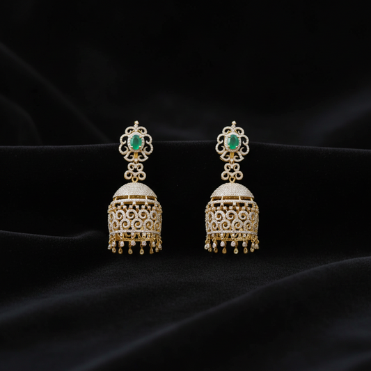 Polki Studs Polki Earrings Cocktail Earrings Diamond Studs Diamond Earrings Simple Studs Pearl Studs 925 Silver Earrings Silver Jewelry - SHABURIS