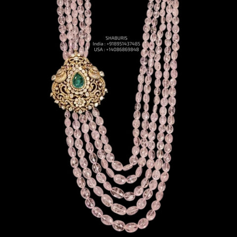 Victorian necklace Pure Silver jewelry Indian diamond Necklace-SHABURIS