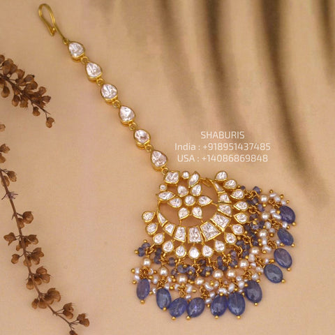 Maang tikka pure silver maang tikka polki maang tikka papati billa kids tikka kundan maang tikka 925 silver jewelry SHABURIS