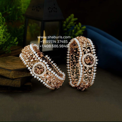 Diamond bangles polki Jewelry,Pure Silver Jewellery Indian ,diamond bangles kundan jewelry,south indian bridal jewelry-SHABURIS
