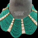 Emerald necklace diamond Jewelry necklace Pearl necklace statement jewelry silver necklace 925 silver with 22k gold plated - SHABURIS