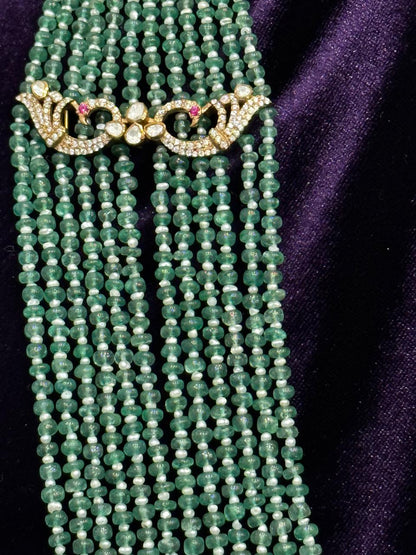 Viranica manchu necklace victorian jewelry  Pure Silver jewelry Indian diamond Necklace-SHABURIS