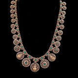 Bottu mala kasu haram necklace polki necklace diamond Jewelry necklace Pearl necklace statement jewelry silver necklace 925 silver with 22k gold plated - SHABURIS