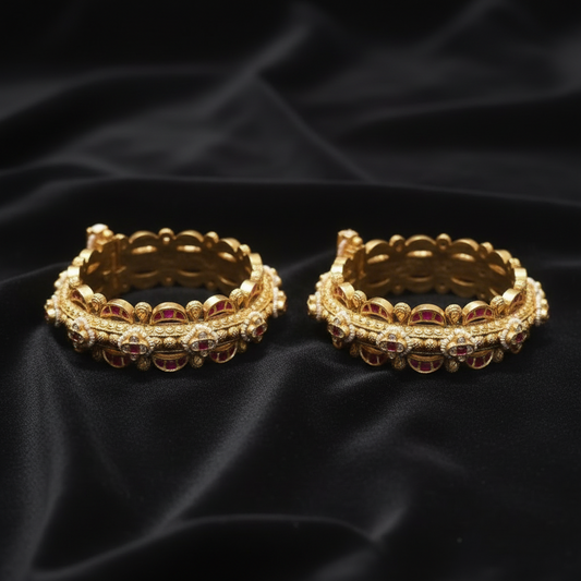 Nakshi Bangles Diamond bangles polki Jewelry,Pure Silver Jewellery Indian ,diamond bangles kundan jewelry,south indian bridal jewelry-SHABURIS