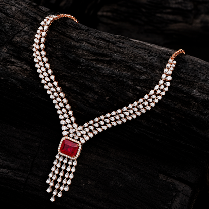diamond necklace 925 silver jewelry 22k gold plated - SHABURIS