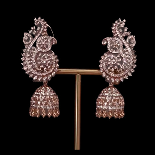 Diamond earcuffs ,diamond earrings ,Indian gold jewelry designs diamond jewelry look a like  - SHABURIS