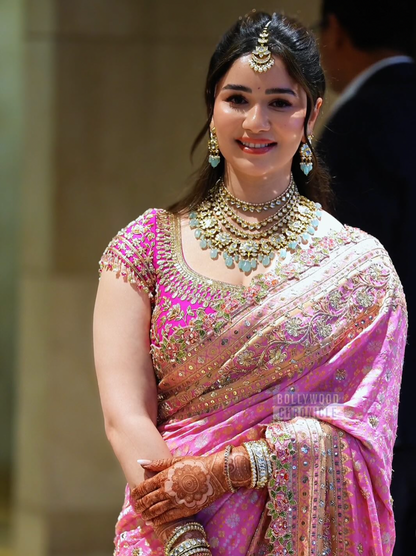 Sara tendulkar polki necklace diamond Jewelry necklace Pearl necklace statement jewelry silver necklace 925 silver with 22k gold plated - SHABURIS