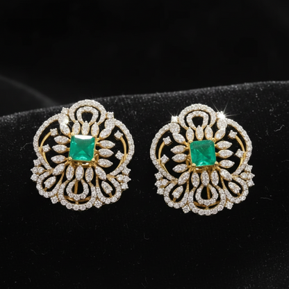 Polki Studs Polki Earrings Cocktail Earrings Diamond Studs Diamond Earrings Simple Studs Pearl Studs 925 Silver Earrings Silver Jewelry - SHABURIS