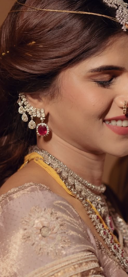 Nayanika reddy Diamond earcuffs ,diamond earrings ,Indian gold jewelry designs diamond jewelry look a like  - SHABURIS