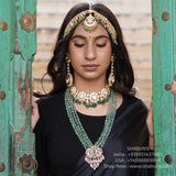 Polki necklace Pure Silver jewelry Indian diamond Necklace-SHABURIS