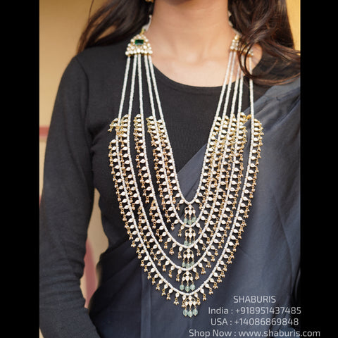 Panchlada necklace 925 silver jewelry 22k gold plated - SHABURIS