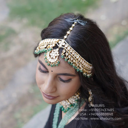 mathapatti necklace 925 silver jewelry 22k gold plated - SHABURIS