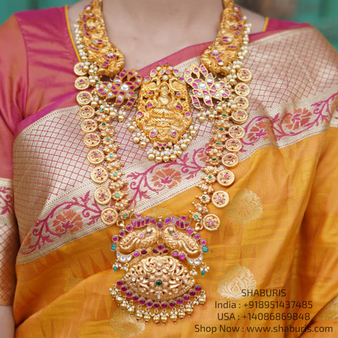 Antique necklace Ethnic necklace Pure Silver jewelry Indian diamond Necklace silver jewelry -SHABURIS