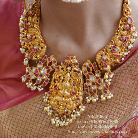 Antique necklace Ethnic necklace Pure Silver jewelry Indian diamond Necklace silver jewelry -SHABURIS