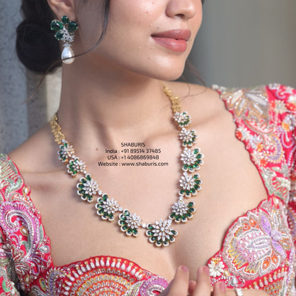 Cocktail necklace silver necklace 925 silver with 22k gold plated - SHABURIS