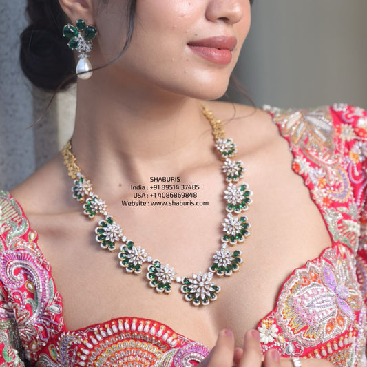 Cocktail necklace silver necklace 925 silver with 22k gold plated - SHABURIS