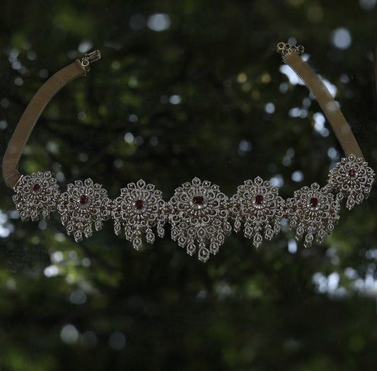 Diamond Vaddanam,South Indian Jewelry,Vaddanam,Kids Vaddanam,hip chain,diamond vaddanam,pure Silver indian jewelry  - SHABURIS