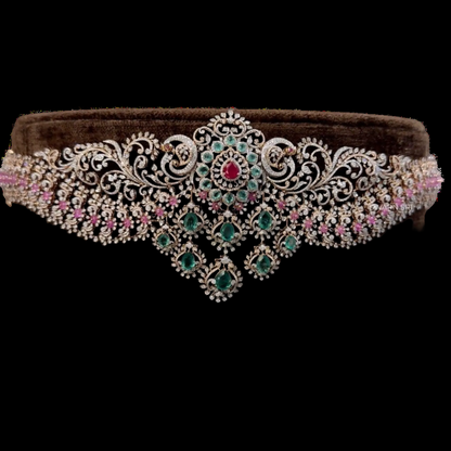 Diamond Vaddanam,South Indian Jewelry,Vaddanam,Kids Vaddanam,hip chain,diamond vaddanam,pure Silver indian jewelry  - SHABURIS