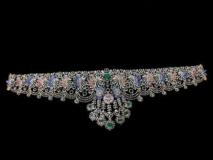 Diamond Vaddanam,silver jewelry ,silver jewellery ,22k gold plated jewelry ,South Indian Jewelry,Vaddanam,Kids Vaddanam,hip chain,diamond jewelry,pure Silver indian jewelry - NIHIRA - SHABURIS
