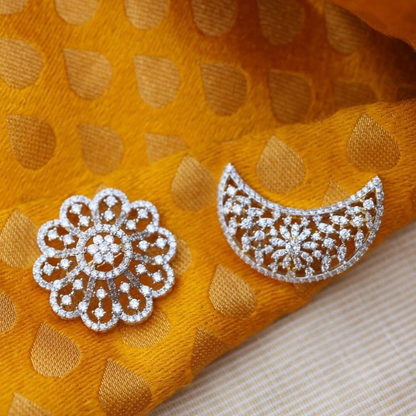 Surya vanka chandra vanka wedding jewelry silver hair accessories 925 silver with 22k gold plated - SHABURIS