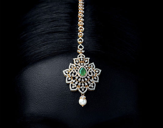 Diamond Maang tikka,pure silver maang tikka,polki maang tikka,papati billa,kids tikka,kundan maang tikka 925 silver jewelry -SHABURIS