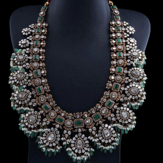 Polki Necklace Diamond Necklace destination jewelry rubies emeralds bridal diamond necklace indian jewelry designs silver jewelry wedding jewelry - SHABURIS