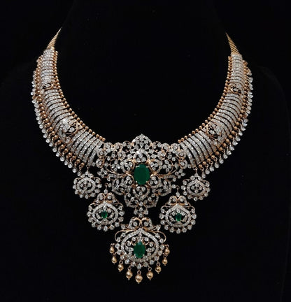 Tussi Necklace Polki necklace 925 silver jewelry 22k gold plated - SHABURIS