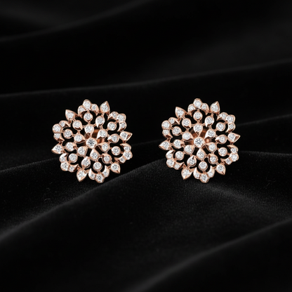 Polki Studs Polki Earrings Cocktail Earrings Diamond Studs Diamond Earrings Simple Studs Pearl Studs 925 Silver Earrings Silver Jewelry - SHABURIS
