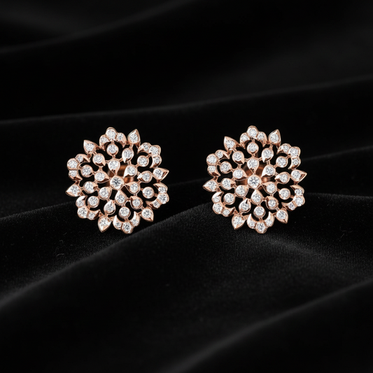Polki Studs Polki Earrings Cocktail Earrings Diamond Studs Diamond Earrings Simple Studs Pearl Studs 925 Silver Earrings Silver Jewelry - SHABURIS