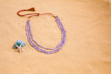 Pastel lilac beads necklace SHABURIS