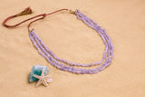 Pastel lilac beads necklace SHABURIS
