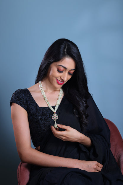 Tassel necklace 925 silver with 22k gold plated- SHABURIS (Ready to Ship from India)