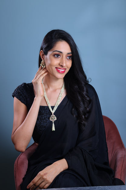 Tassel necklace 925 silver with 22k gold plated- SHABURIS (Ready to Ship from India)